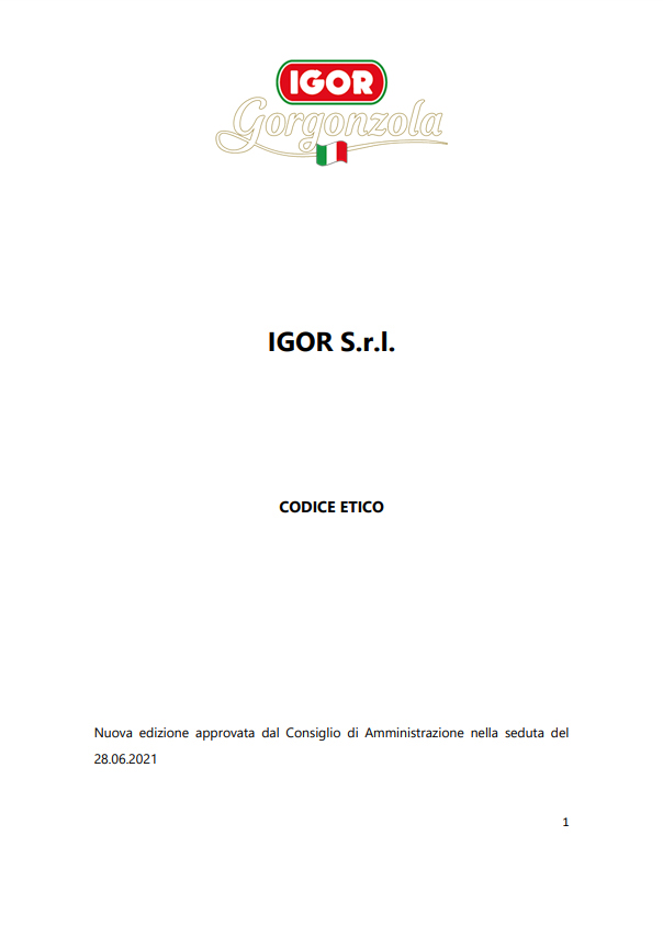 Codice etico Igor S.r.l.